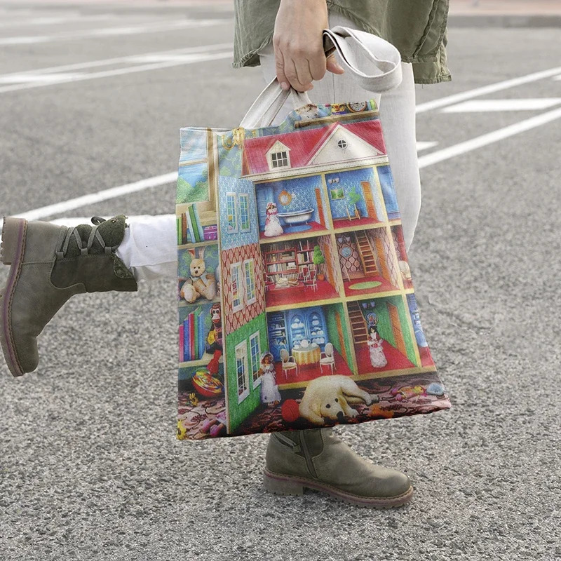 Travel pouch tote bags for women organizer Shopper bag canvas Cosmetic makeup Storage 251110