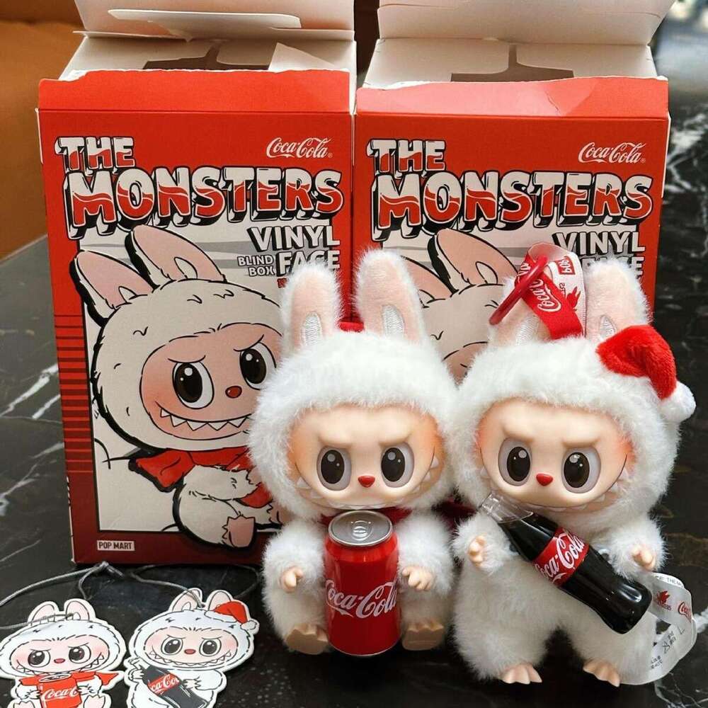 Factor Happy Coke Style Labubu Plush Face Vinyl Blind Box Macaron Trendy Toy Gift Pendant Dolls