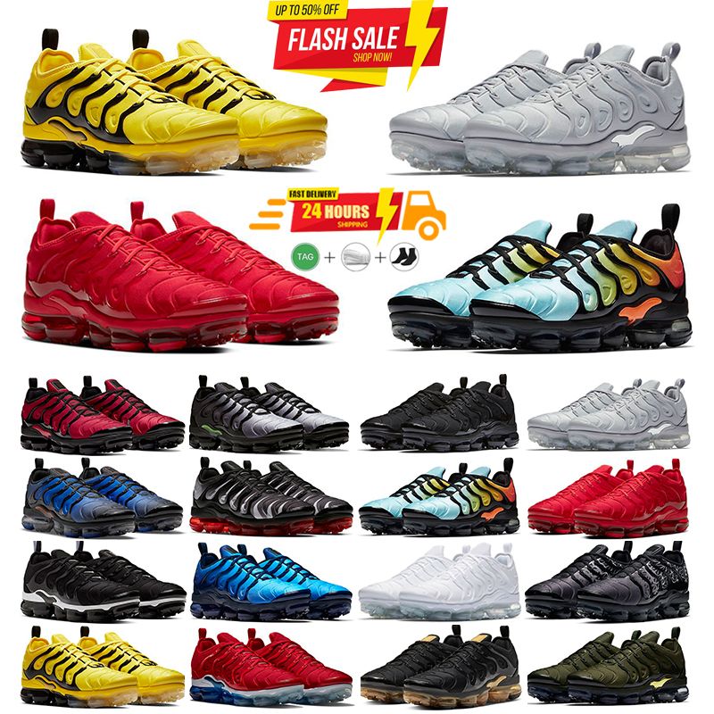 2026 Designer plus TNs Rainbow Mens Women Running Shoes Be True Grape Triple Designer Sherbet Team Red Chaussures Black White Sneakers