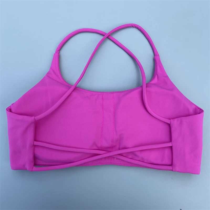 Womens sports bra sexy cross strap back fitness Bralette high impact gym yoga exercise crop tops push ups running underwearXJ250410