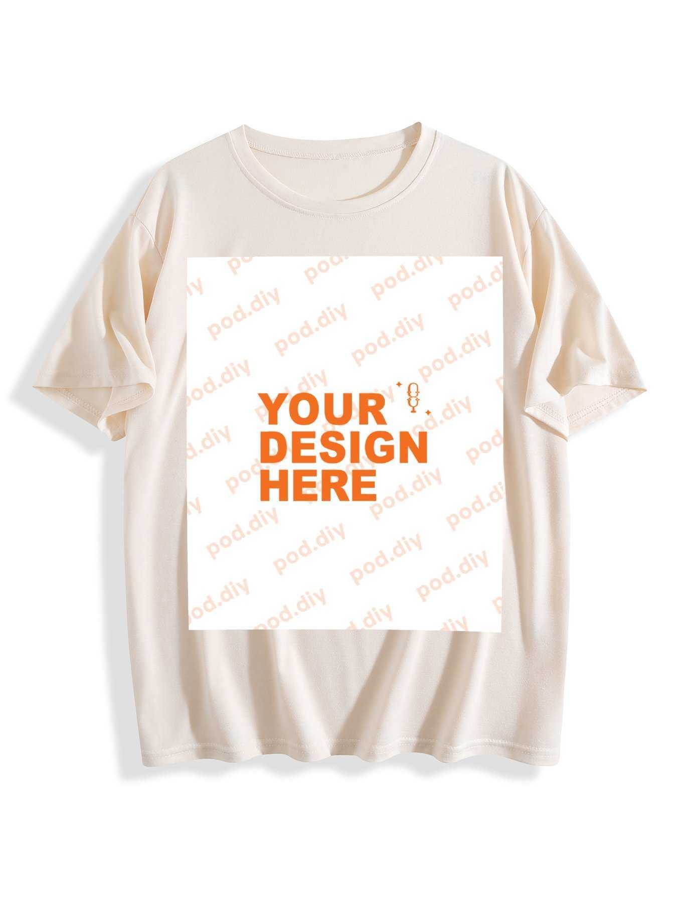 POD.DIY Women's Basic Crew Neck T-shirt Soft Fabric Custom Black T-shirt Personalized Design Women's Short Sleeve