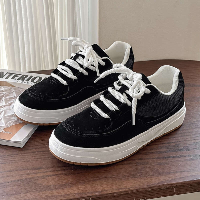 Suede Black Versatile Basic Style Student Cloth Spring Autumn New Men's Casual Shoes