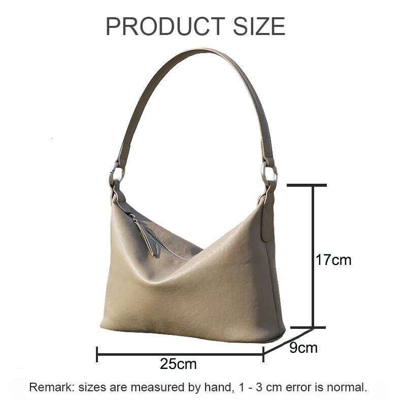Top Layer Vegetable Tanned Leather Armpit Retro Classic Shoulder Crossbody Hobo Women's Versatile Ladies Side Bag Suotong1110