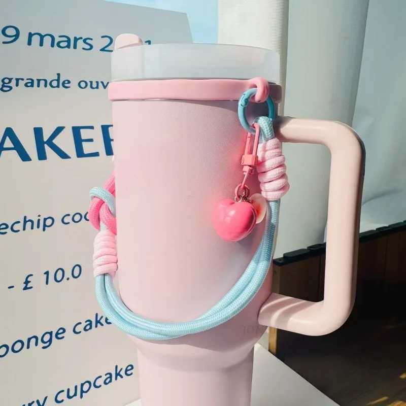 Fashionable cup Woven Portable Water Cup Hand-held For 6-10cm Cup Mouth Lanyard Cup Sle for Thermo Accessory Y251110