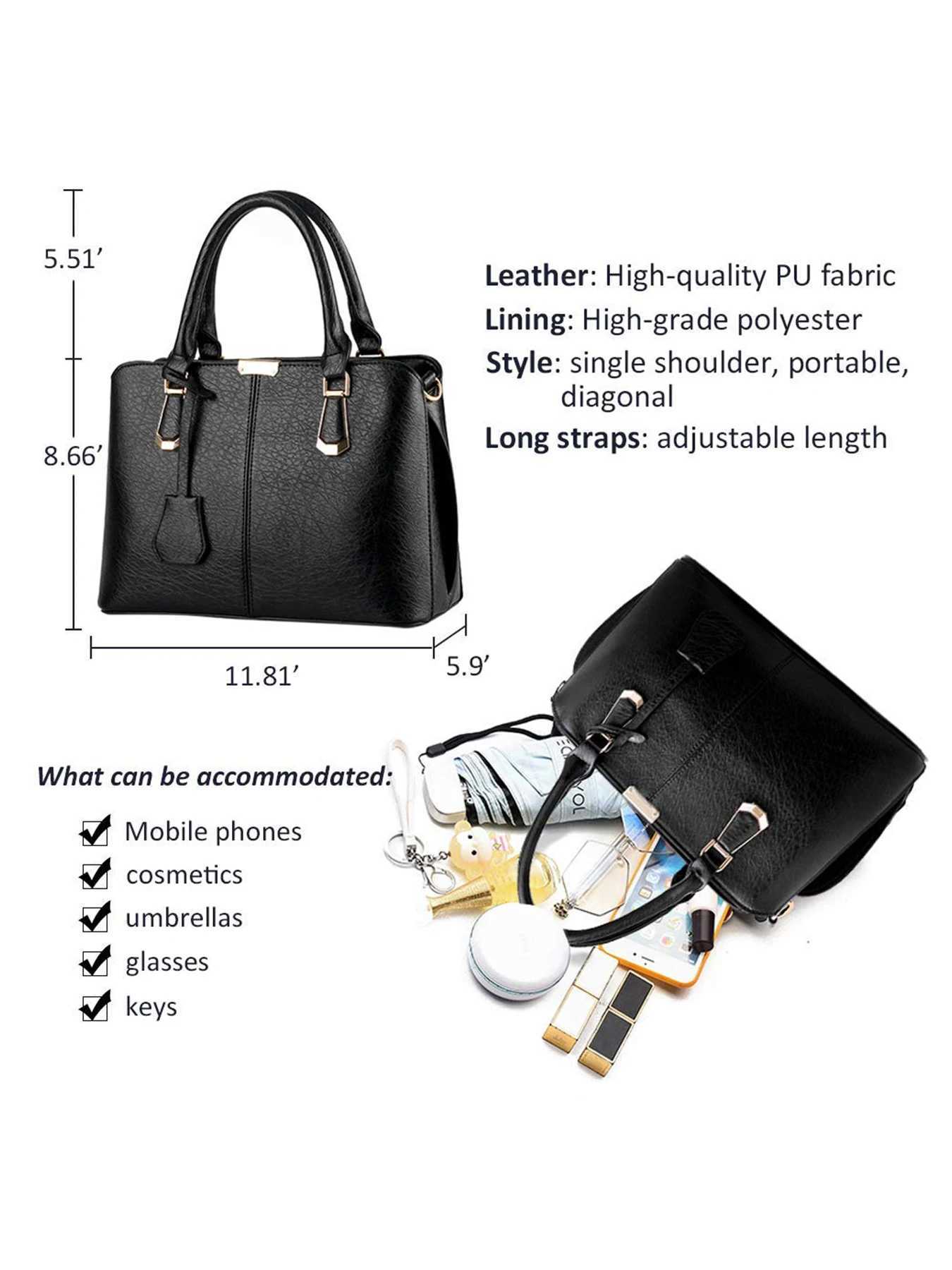 PahajimFashionWomenHandbagsPU LeatherAdjustableHandleSatchelShoulderBagsLadies Tote Bag Casual for OutdoorWorkingGifts forWomens K251110