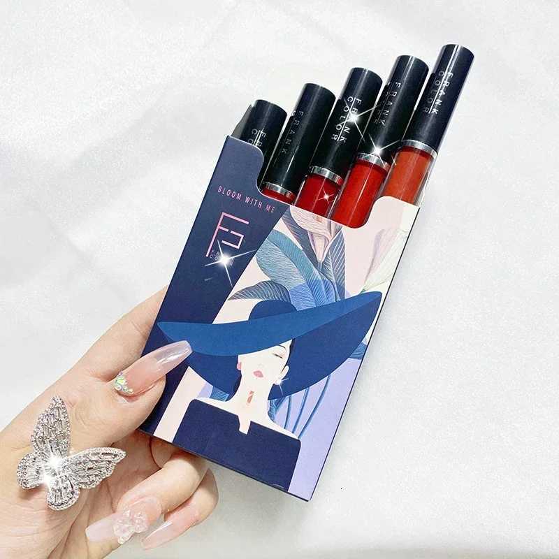 Five Pack Cigarette-shaped Lipstick Set Matte Velvet Lasting Creative Blue Pink Girl Cigarette Tube Lip Glaze Set Lip MakeupT251110