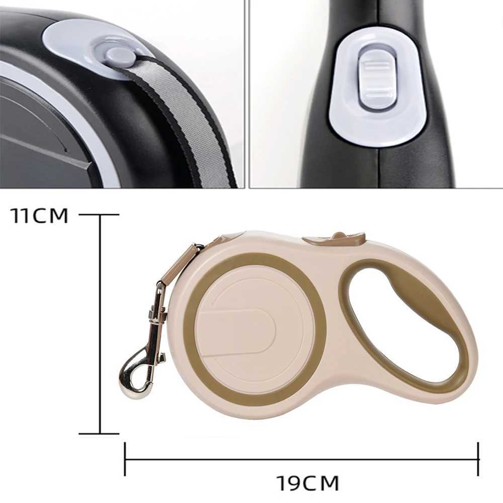 5M/8M Retractable Big Dog Leash Automatic Sturdy Nylon Rope Color Blocking Walking Hiking Strong Leash 50KG Large Pet Accessorie J251110