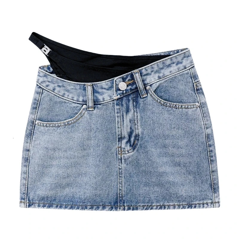 A letter of y n two denim shorts womens mini skirt sexy and fashionable Y2k king Falda dress 250410