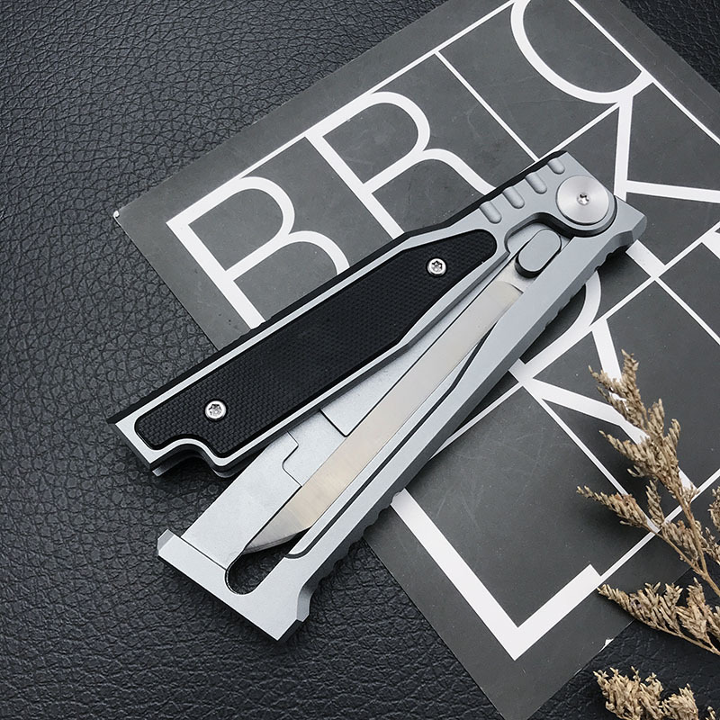 Gravity Aluminum Handle D2 Outdoor Folding Knife High Hardness Sharp Pocket Tool for Survival