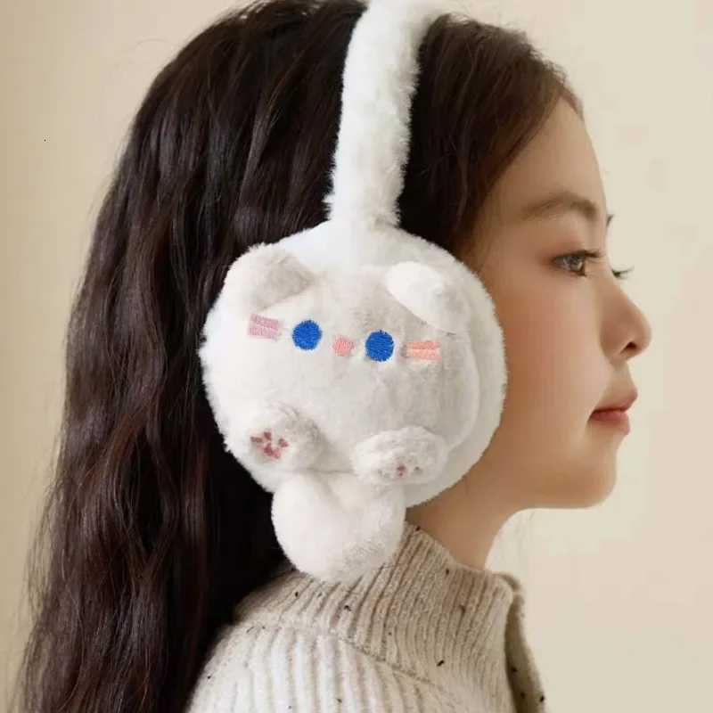 Kawaii Winter Plush Cat Earmuffs Child Warm Cute Cartoon Adult Ear Protection Adjustable Earflap Outdoor Windproof EarCover Gift W251110