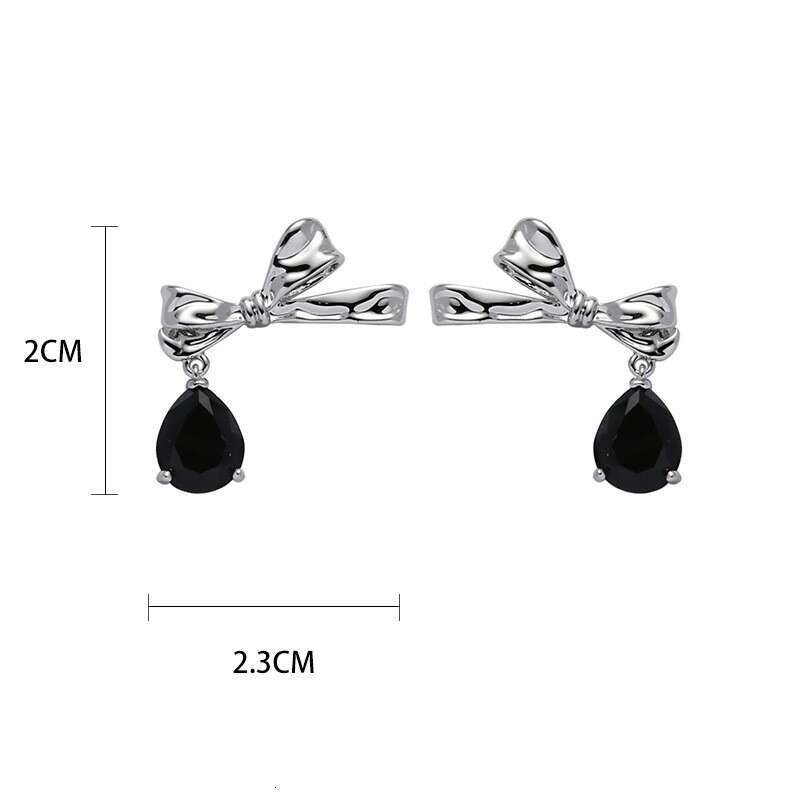 DHcollections Cross-Border Design Bowknot Fashion Simple Minimalist Style 925 Silver Needle Exquisite Sweet Niche Stud Earrings Ear Jewelry
