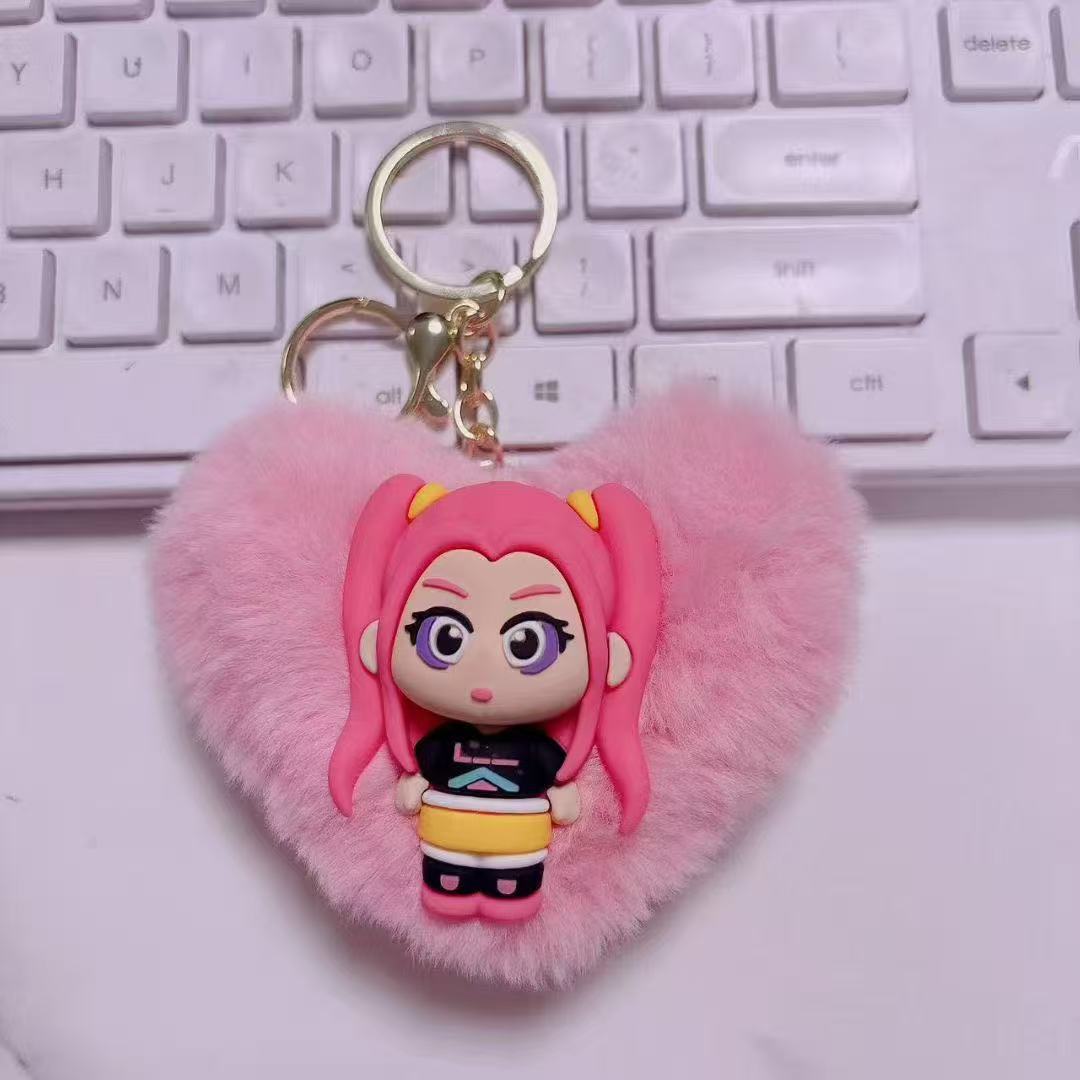 Custom Creative Cute Lovely Kpop Demon Hunters Pendant Keychain Gift For Handbag, Purse, Backpack, Car Keys