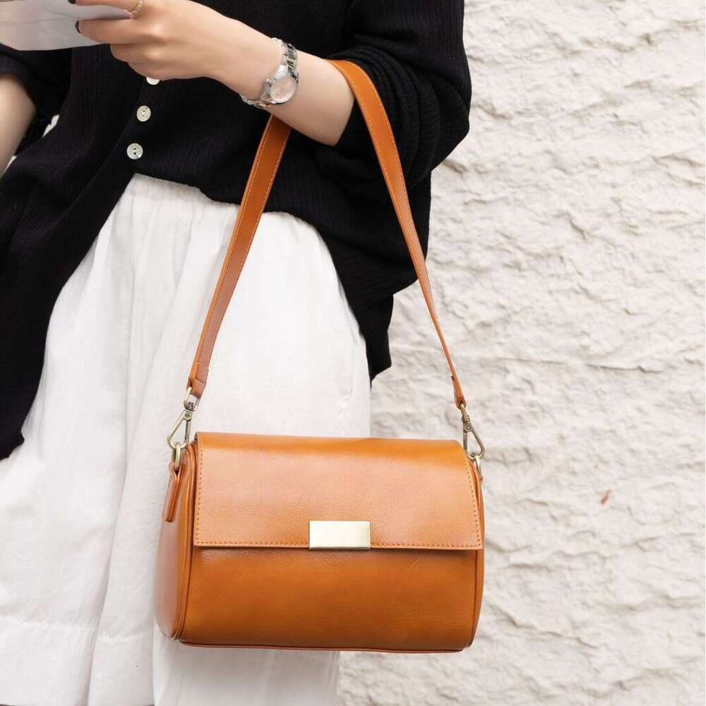 Women S Cross Border Customizable New Genuine Leather Crossbody Top Layer Cowhide Shoulder Commuter Bag High Quality
