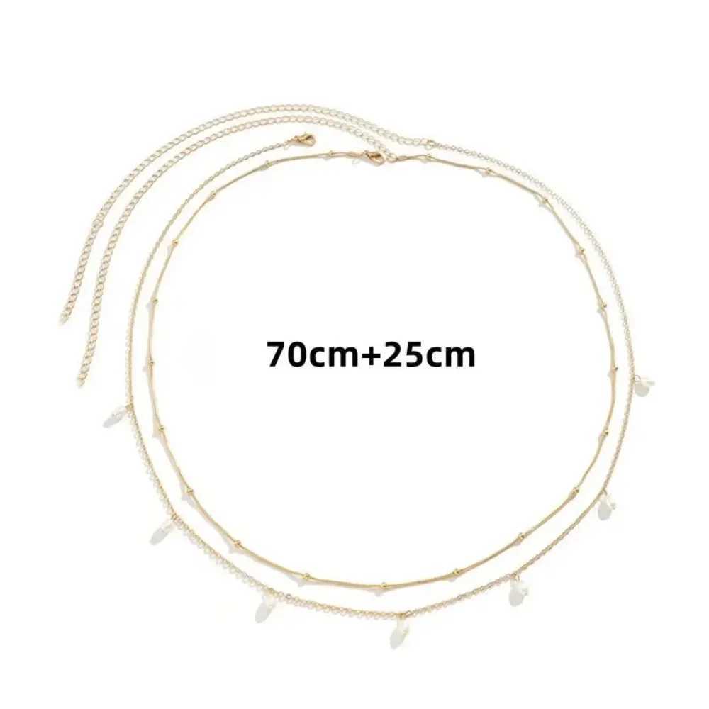 Sexy double-layer colored stone chain used for warm crystal waist beads belly chains belly belts summer beach body jewelry X250410