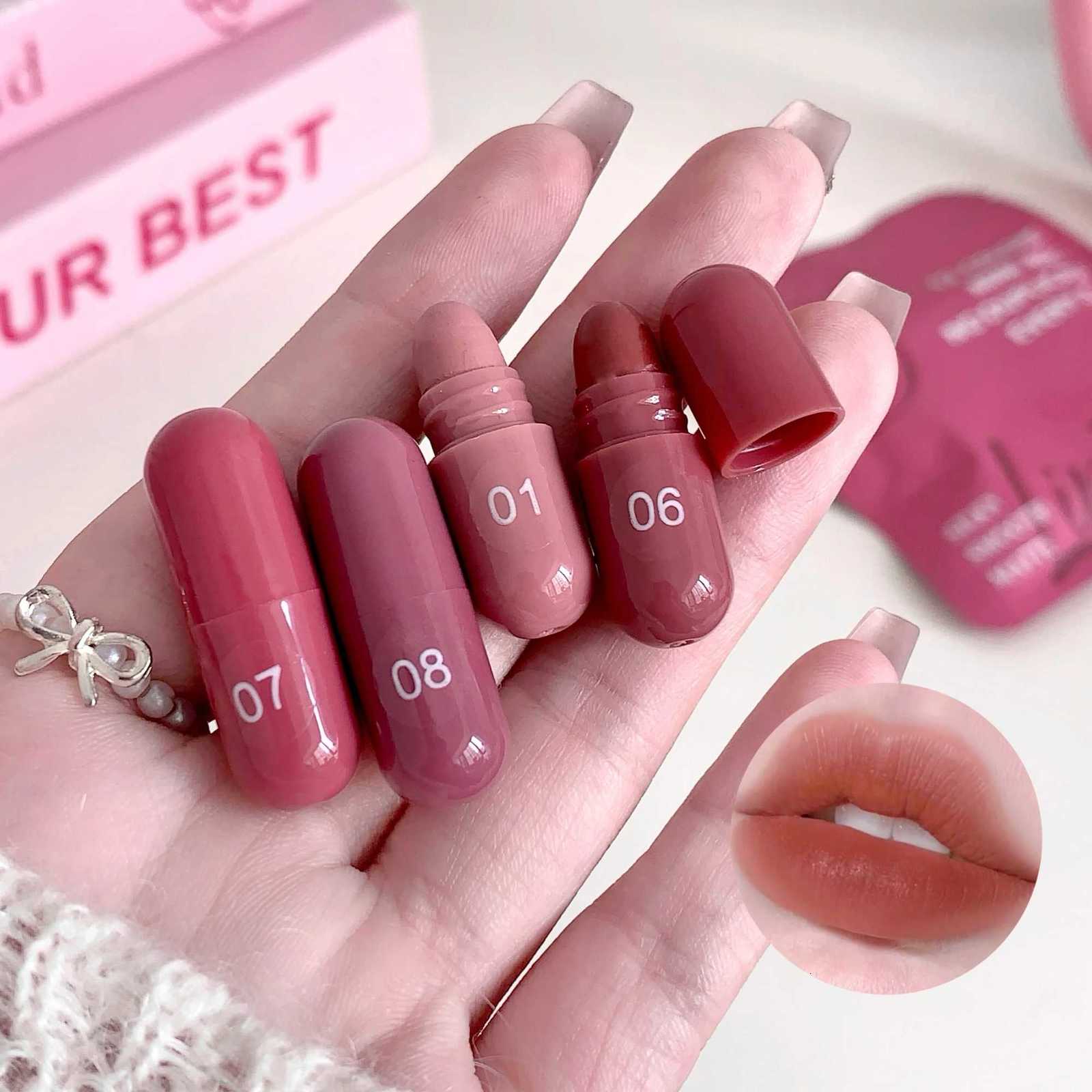 MAGIC CASA 12-Color Capsule Matte Lipstick Set Natural Long-Lasting Non-Staining Mini Waterproof Lipstick SetT251110