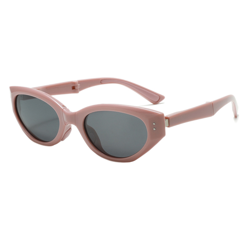 2025 Small Frame TR Folding Sunglasses Cat-Eye Sunglasses Spring-Loaded Temples UV Protection Wholesale P535