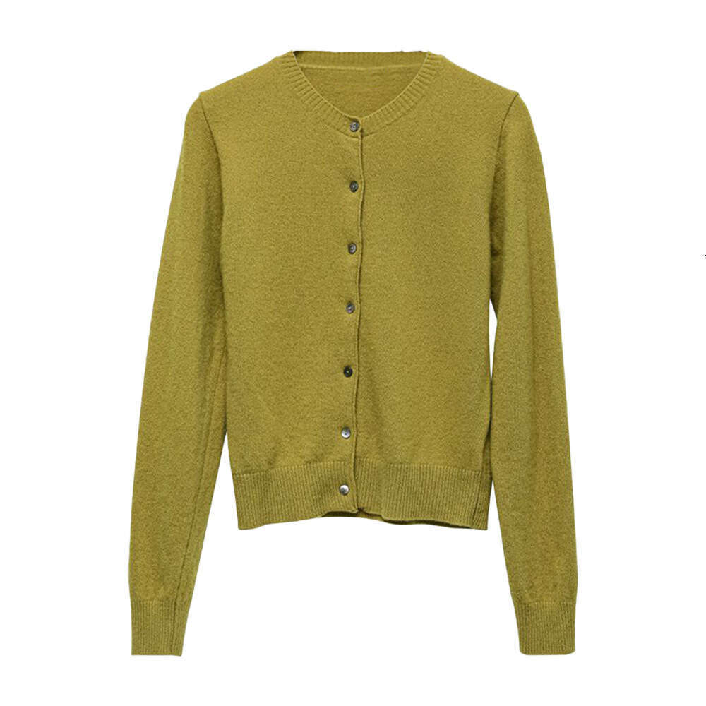 Cross-Border Knitted European and American Style Early Autumn High Neck Sleeveless Base Shirt + Sweater Cardigan Set for Women