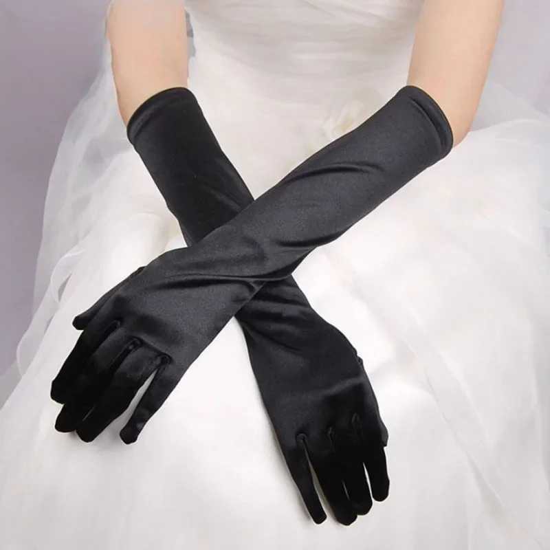 Vintage Women Elegance Prom Stretch Halloween Satin Evening Party Long Gloves L251110