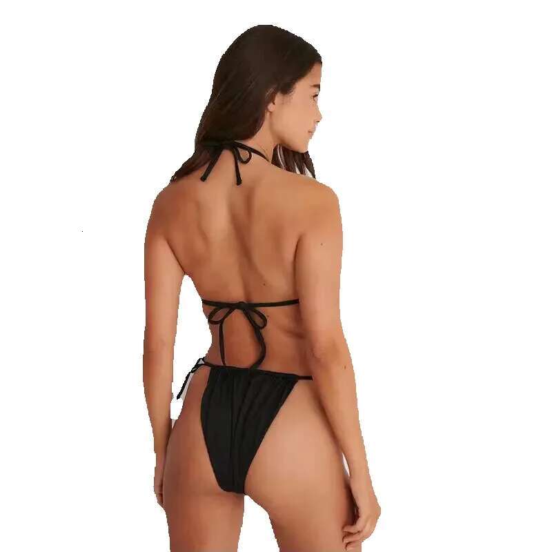 Bareback swimsuit, customized for women, sexy clothing, triangle, shoulder strap, bikini, special offer