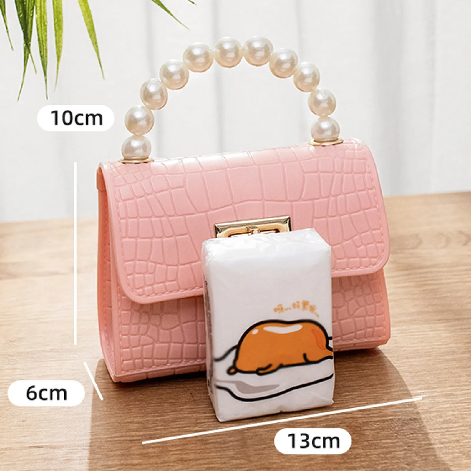 Retro Pearl Hand Bag Women Fashion Hasp Chain Small Square Handbags Daily Matching Date Fashion Crocodile Pattern Messenger Bag R251110