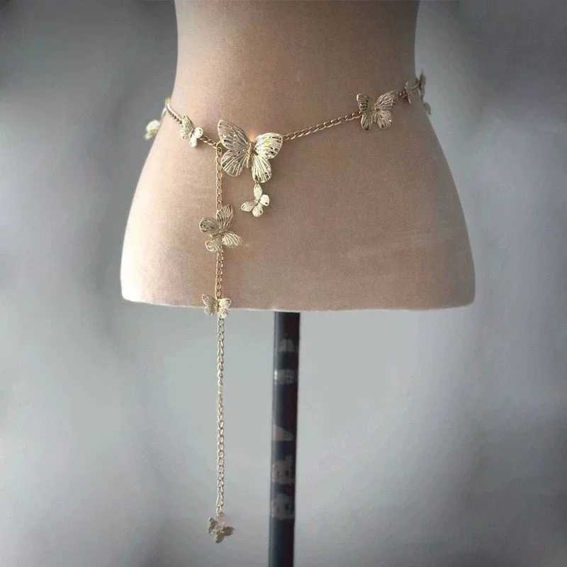 Sweet and cool super fairy mti laminar flow Su Hua waist chain French light luxury high-end body chain fashionable personality X250410