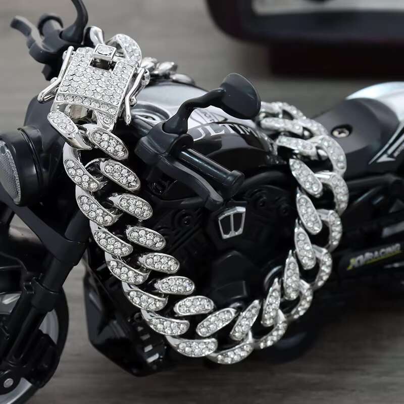 Premium Wholesale Sier Iced Cuban Necklace 12MM Multi-inch Gold Plated Fashion Body Chain Hip Hop Jewelry