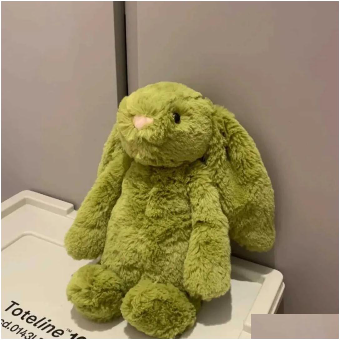 Stuffed Plush s Toy Classic Shy Rabbit 18Cm Green Bonnie Doll Cat Dog Interactive Cpanion Pet Holiday Gift C251202