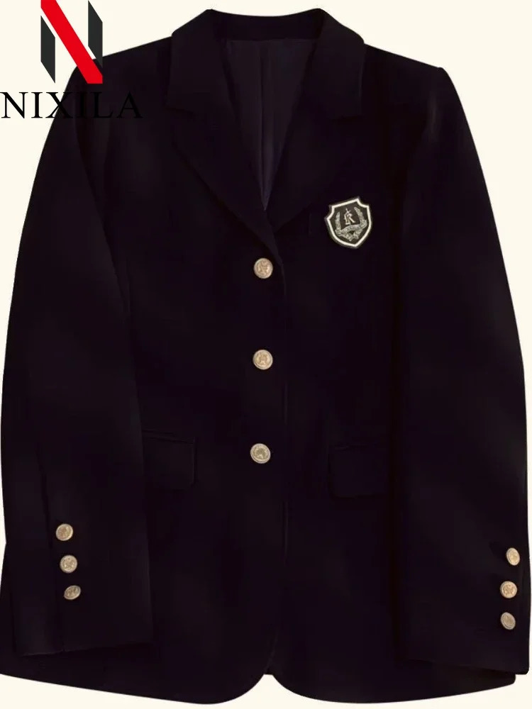 Elegant Womens Vintage Blazer Korean Fashion Spring Autumn Office Jacket y Female Coats Splice Lady Clothes 251110