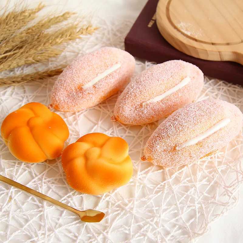 New Arrival Squishy Food Creative Simulation Bread Toast Donuts Slow Lift Squeezing Stress Relieving Toy Picking Cute Desktop Decoration T250410