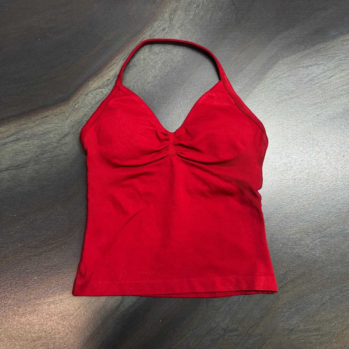 New Impact long line shoulder strap top suitable for women Halterneck yoga tops seamless sportswear gym topsXJ250410