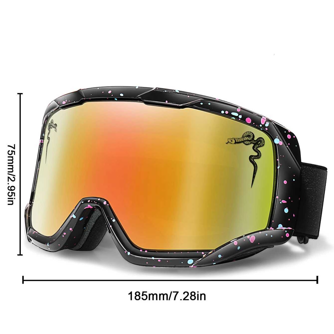 New Style Snowmobile Eyewear Snow Goggles Double Layers Ski Snowboard Glasses Outdoor Sport Cycling Googles UV400 K251110