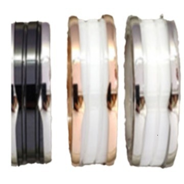 Fashion Ring Black Ceramic Spring Ring European And American Fashion Narrow Edition Charity Edition Designer Ring Wide Edition White Ceramic Couple Ri