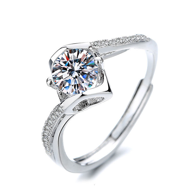 Designer Ring, Women's Imitation Moissanite Ring Niche Fashion Ring High-end Non Fading Wedding Ring Couple Ring Proposal Ring Zircon Jewelry