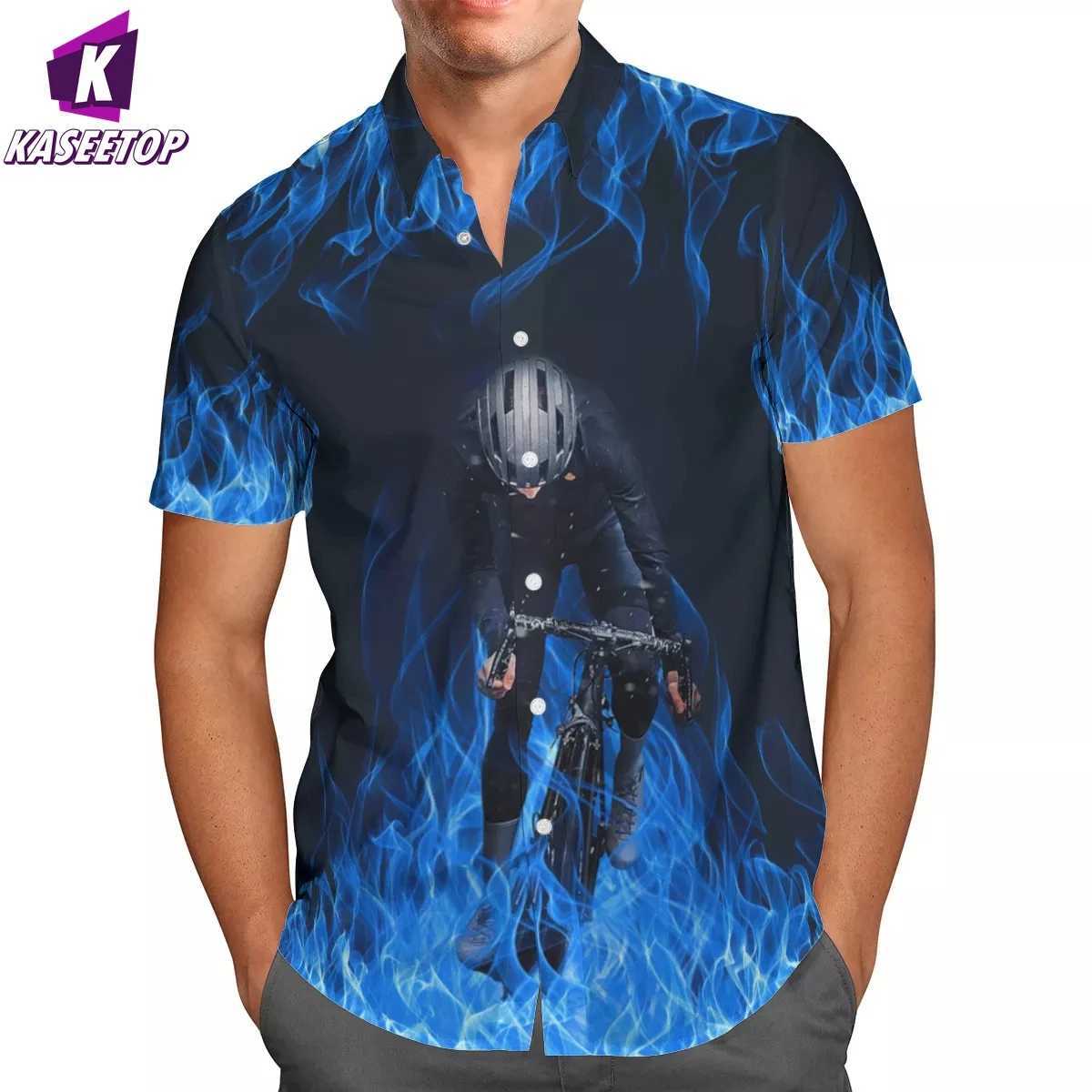 Harajuku Anime 3D Beach Hawaii 2022 Summer Shirt Short Sleeve Shirt Street Clothing Beach Button Shirt Camisa Social Chemise Homme X250410