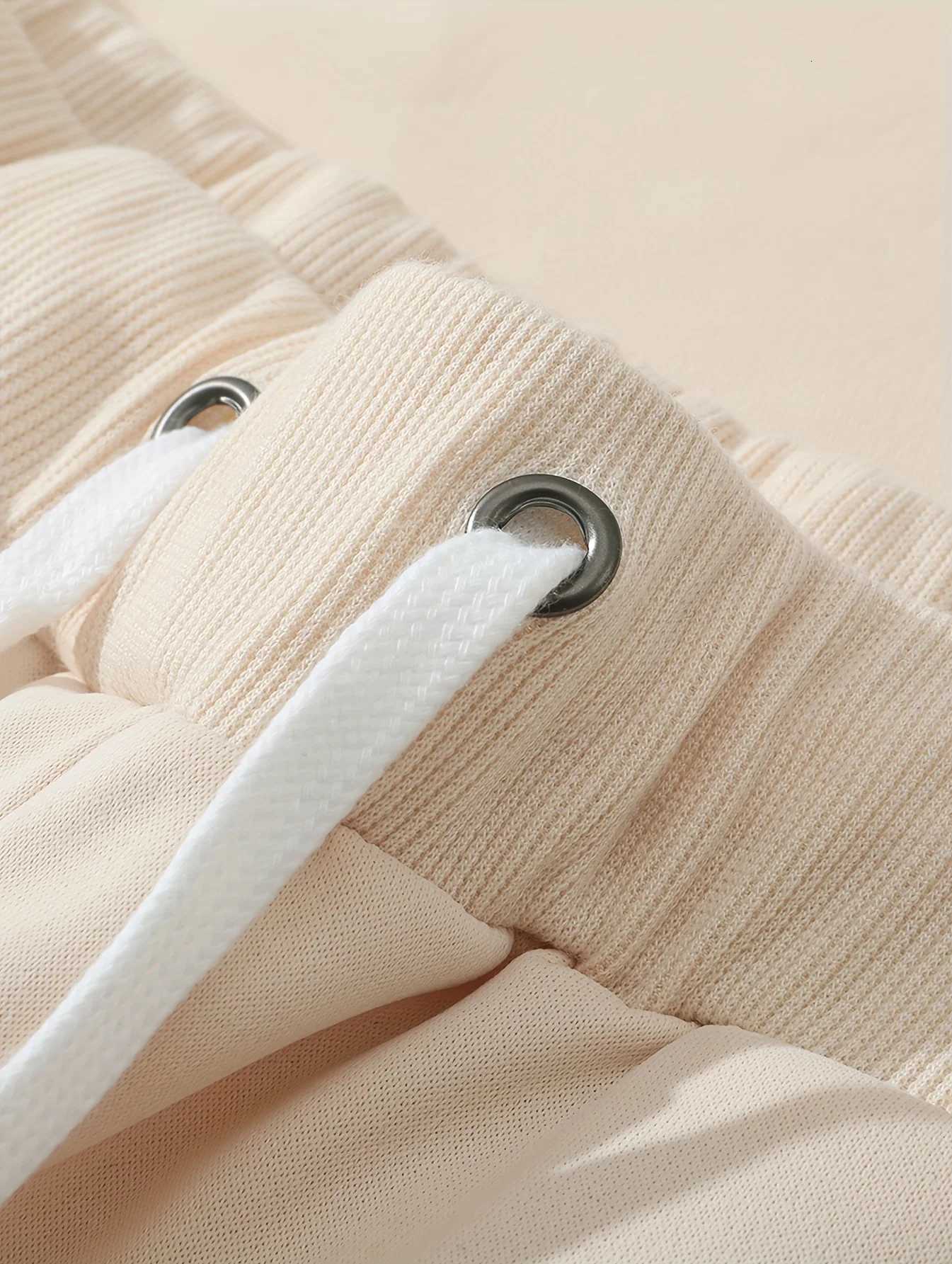 Mens autumn and winter casual warm Los Angeles pattern printed loose and thick velvet round neck sweatshirtsports pants set W251110