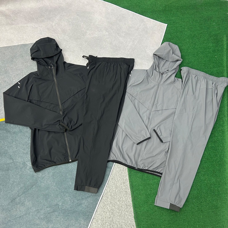 summer mens tracksuit designer zipper jacket hoodie sweatpants sweatsuit refreshing shorts and t shirt set breathable quick dry running fitness suit