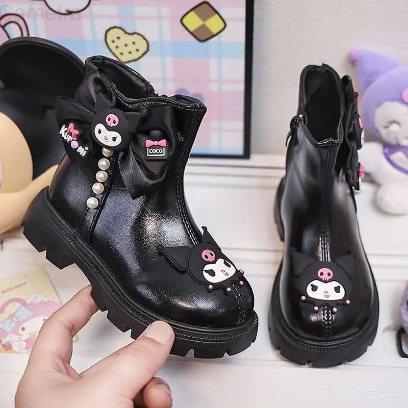 Sanrio Kawaii Kuromi My Melody Children Lovely Cartoon Comfortable Boots Student Thermal Ankle Boots Shoes Gifts for Kids H251110