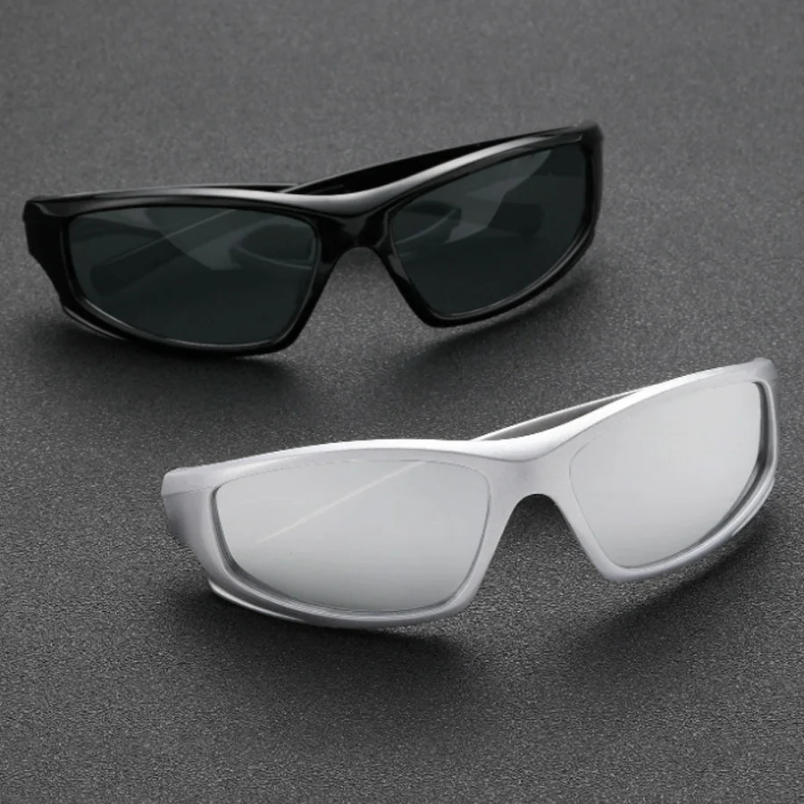 2PCS Square Frame Mens Sunglasses Set Y2K Style Daily Street Summer Party Decoration Womens 250410