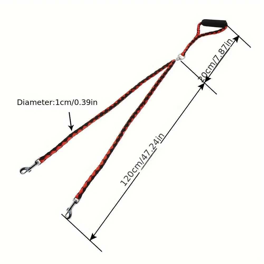 Pet Dual High-Quality Leash Anti-Tangle Leash Suitable for Two Dogs J251110