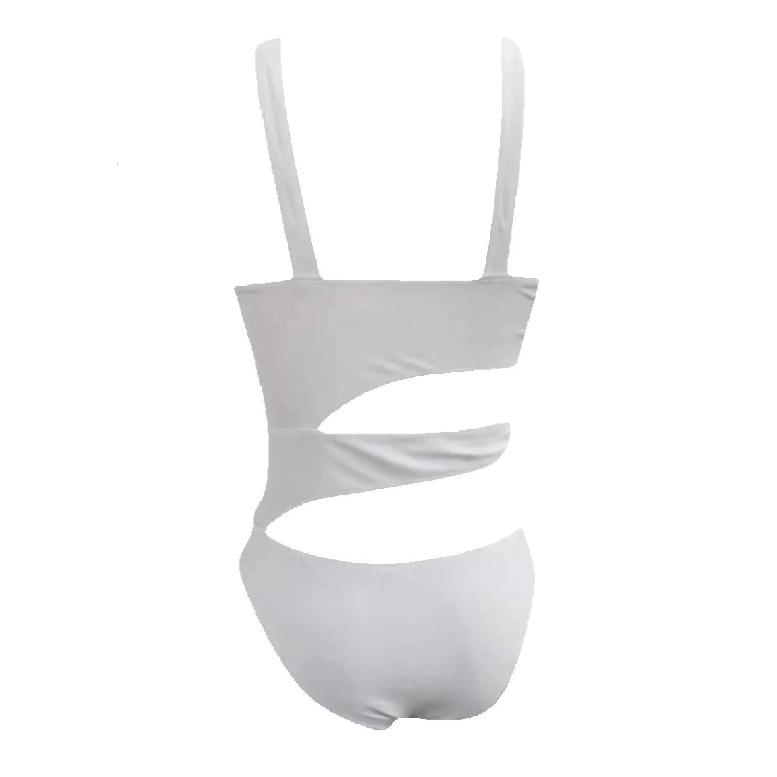 Sexy camisole irregular bikini set bra push up pad white thin leg high cut buckle design swimsuit