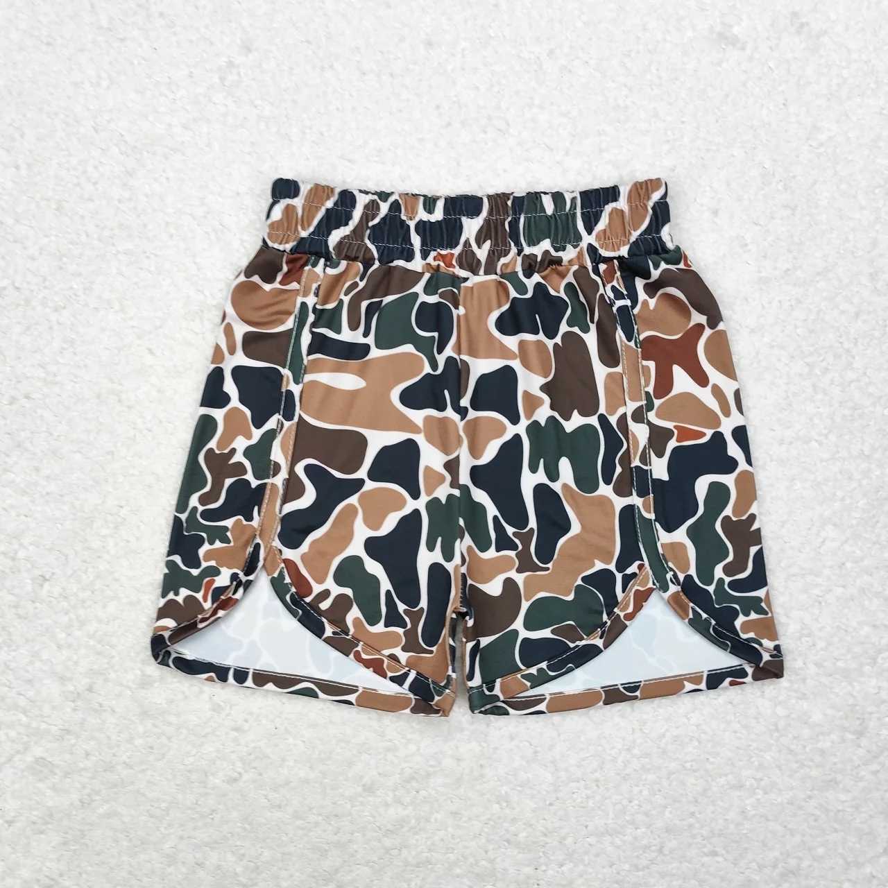 Wholesale baby and girl summer camouflage running shorts sports training beach clothing childrens and toddler one-piece clothing Z250410