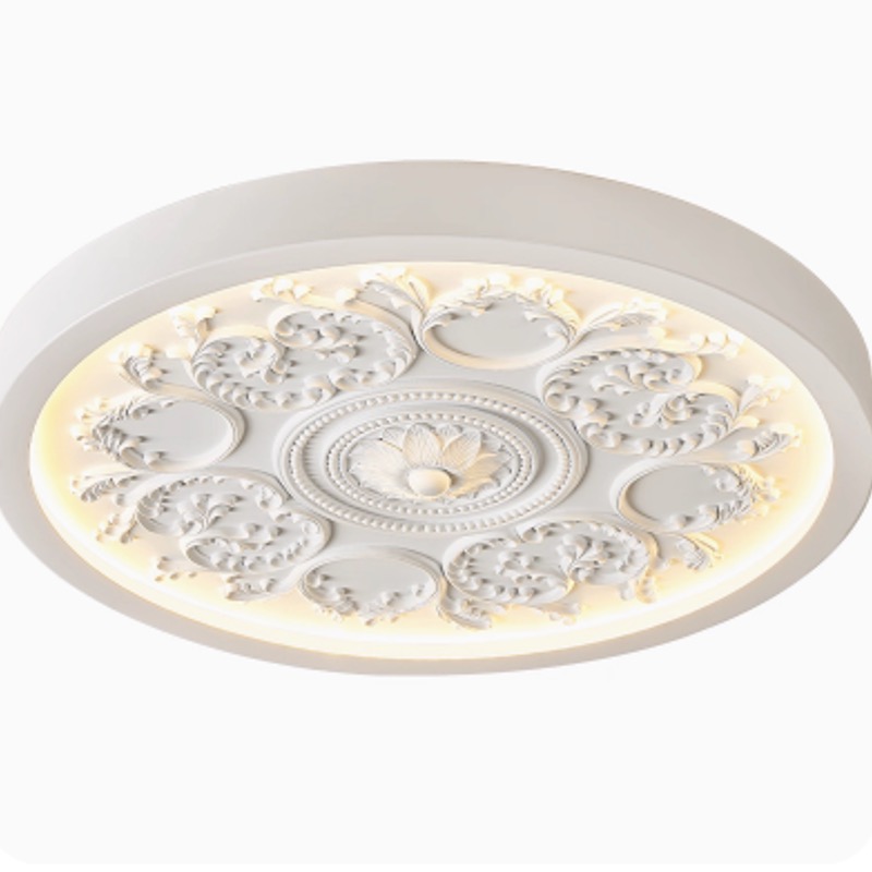 White Flower ceiling Lights Fixture French Palace Vintage Ceiling Lamps High End Bedroom Study Dining Room Surface Mounted Elegant White Floral Pendan