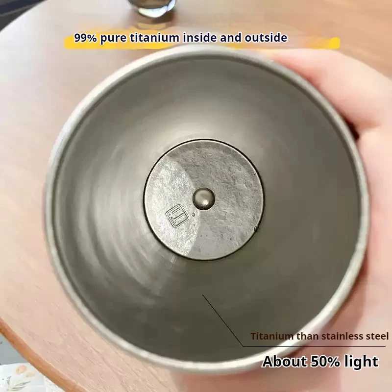 Fashionable cup Double Layer e Titanium Vacuum Flasks e Titanium Coffee Cup High-Value Take-Out Portable High-End Exquisite Accpanying Y251110