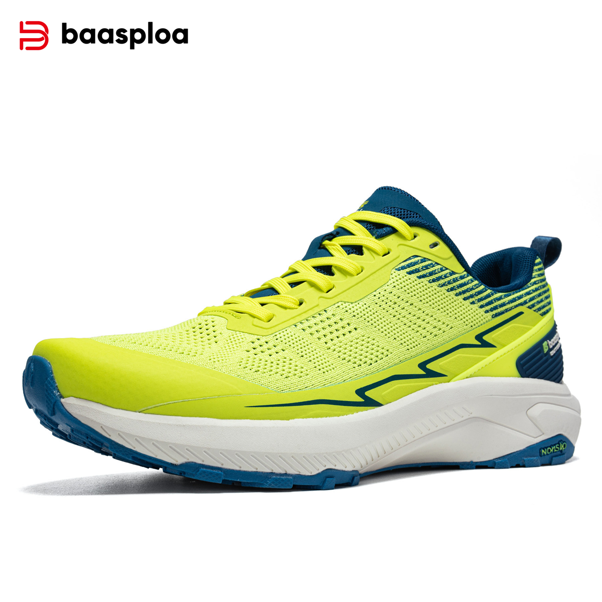 Baasploa Men Mesh Hiking Shoes Outdoor Breathable Non-Slip Walking Shoes Male Casual Wear Resistant Sneakers