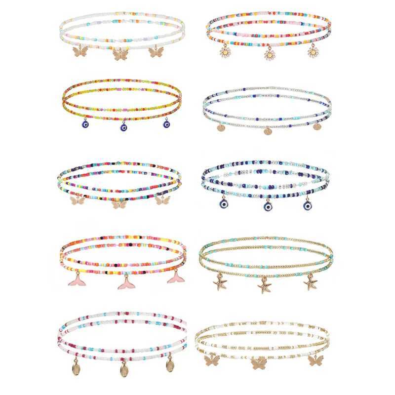 Bohe Waist Beads for Wen African Summer Beach Jewelry Double layer Starfish Flower Pendant Bikini Belly Chain X250410