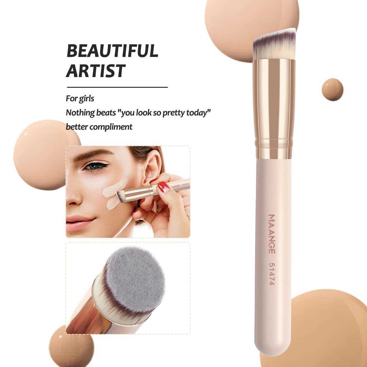 MAANGE 7pcs/set Makeup Brushes for Cosmetic Foundation Powder Concealer Blush Brush Blending Soft Bristles Beauty Tools L251110