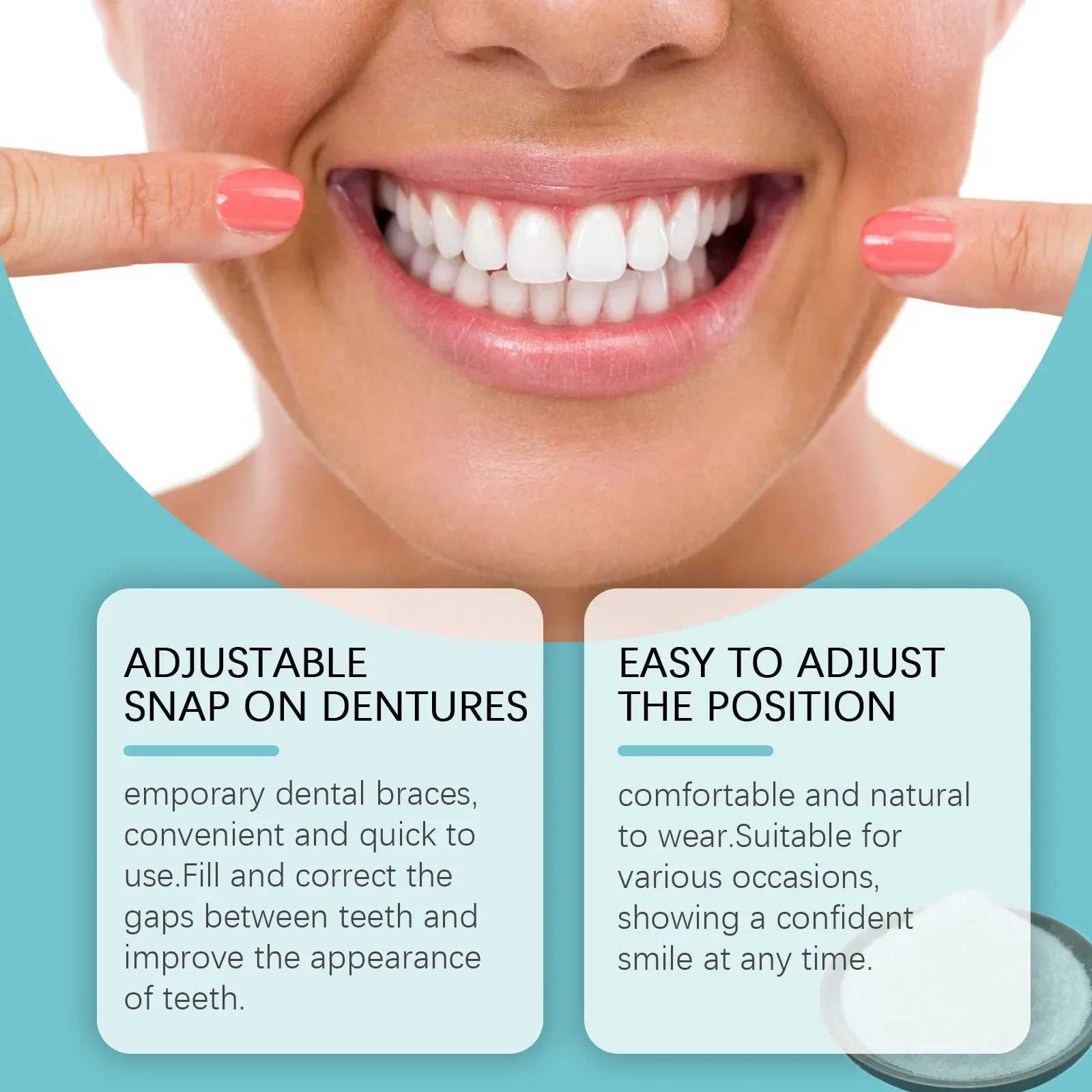 Adjustable Dental Bracket for Snap on Dentures Portable Bracket for Decorative Gap of Adjustable Silicone Teeth M250410
