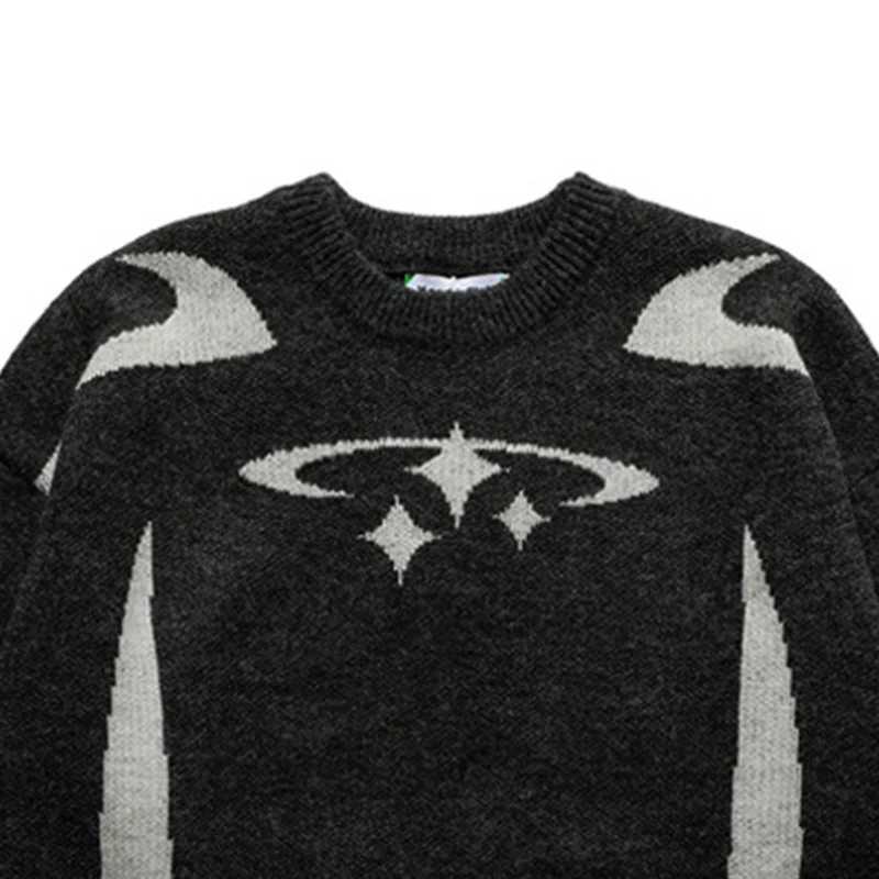 Fashion Unisex Y2K Retro Star Pattern Sweater Harajuku Style Aesthetic Autumn Winter Fashion Big Promotion Casual Sweater Y251110