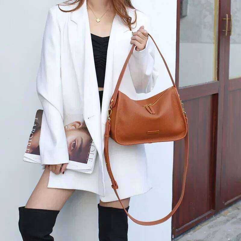 New Women's Genuine Leather Fashion Female Sling Shoulder Bags Lady Handbag Commute Underarm Messenger Bag Suotong1110