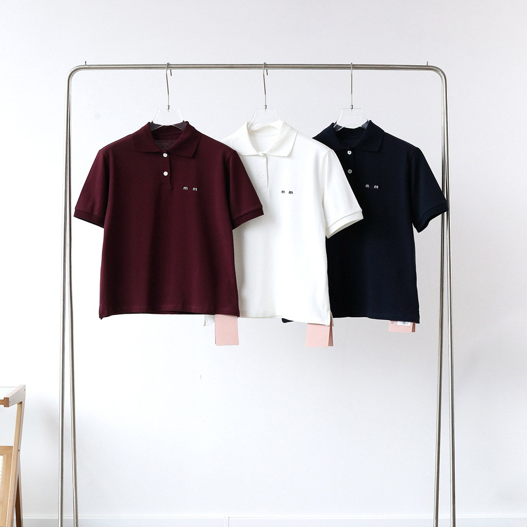 Women's T Shirts Womens Designer Clothing Embroidery Tank Top MIU Summer Streetwear Luxury Vest Casual Slim Sport Sexy Spice Short Sleeve